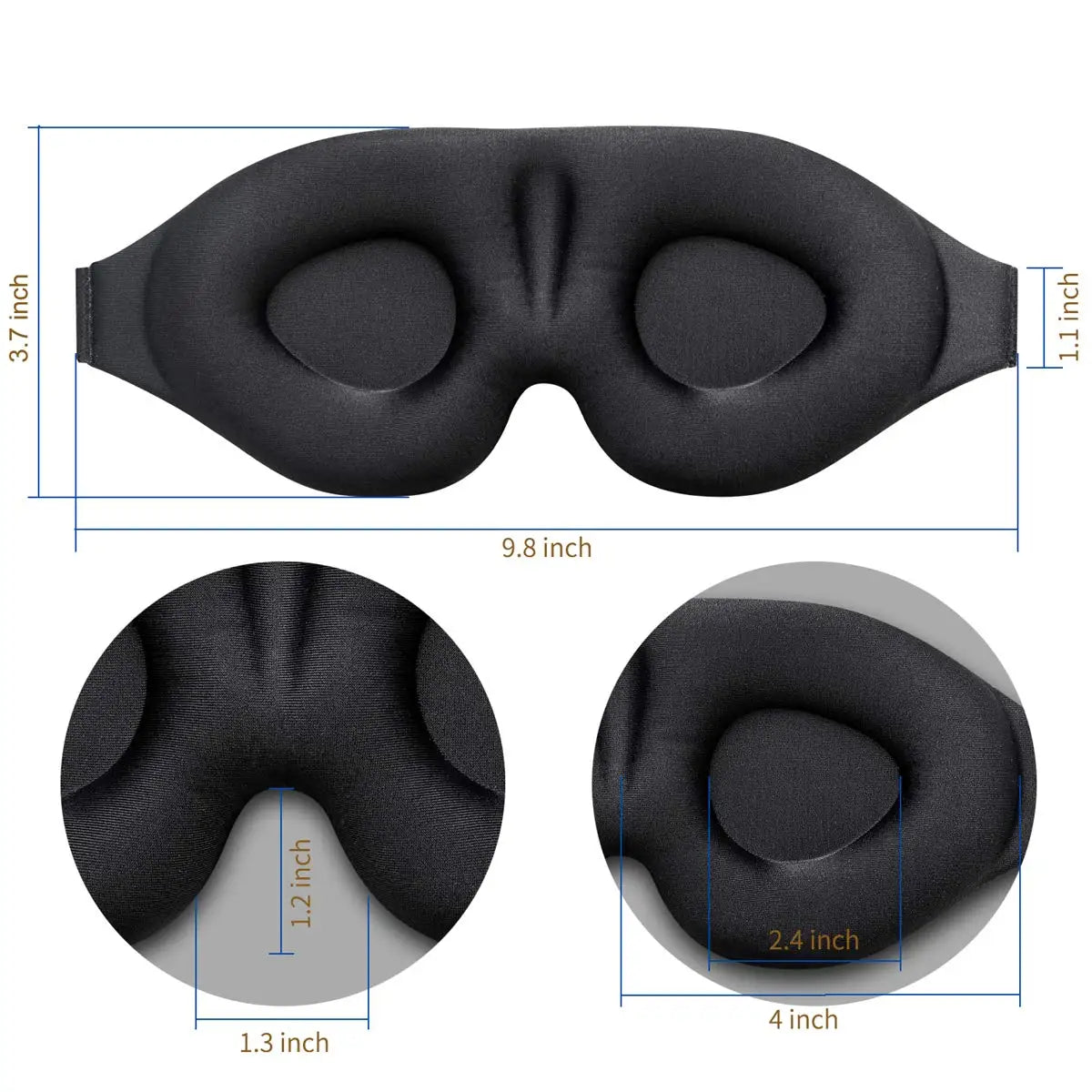Masque contour des yeux 3D pour dormir
