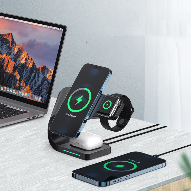 AUFYX Multi-function Charging Stand Magnetic Wireless Charging 15W Fast Charging