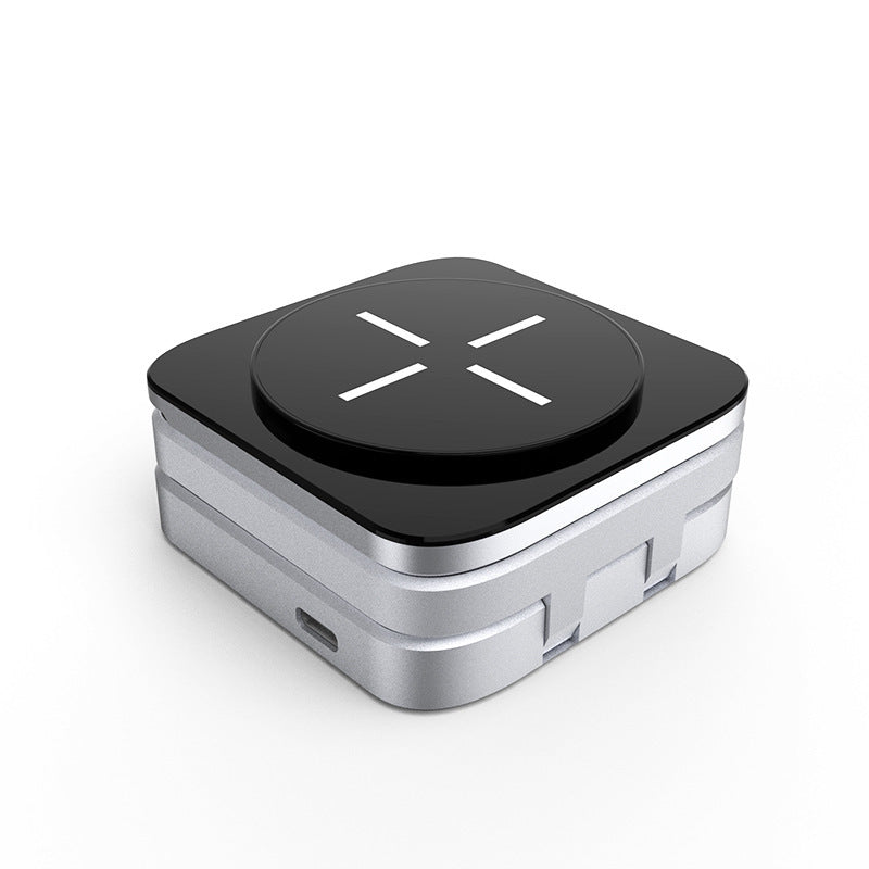 AUFYX 3 In 1 Foldable Wireless Charger Station Magnetic Wireless Charging For Multiple Devices