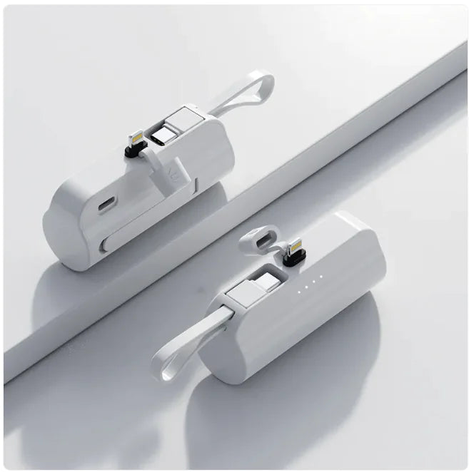 Chargeur portable 5000 mAh avec câble intégré
