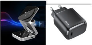 AUFYX 3 In 1 Foldable Wireless Charger Station Magnetic Wireless Charging For Multiple Devices