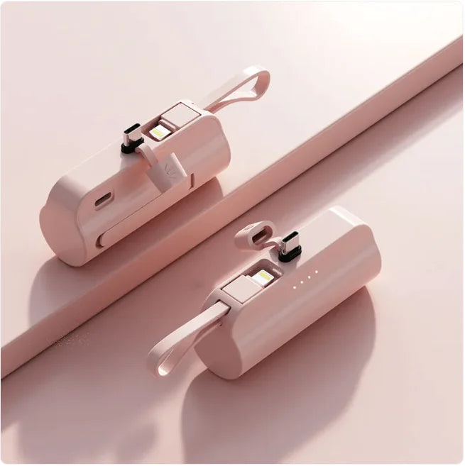 Chargeur portable 5000 mAh avec câble intégré