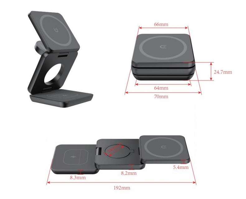 AUFYX Magnetic Suction Wireless Charging And Folding Phone Holder