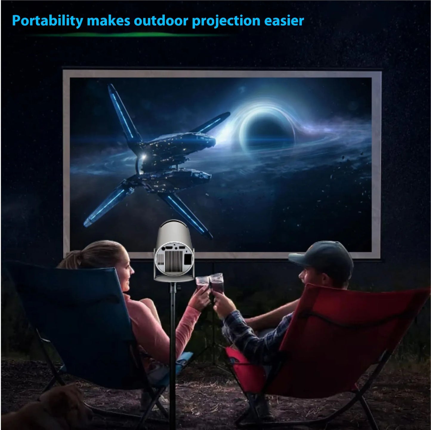 Projecteur HY300 Pro, petit projecteur portable pour divertissement à domicile