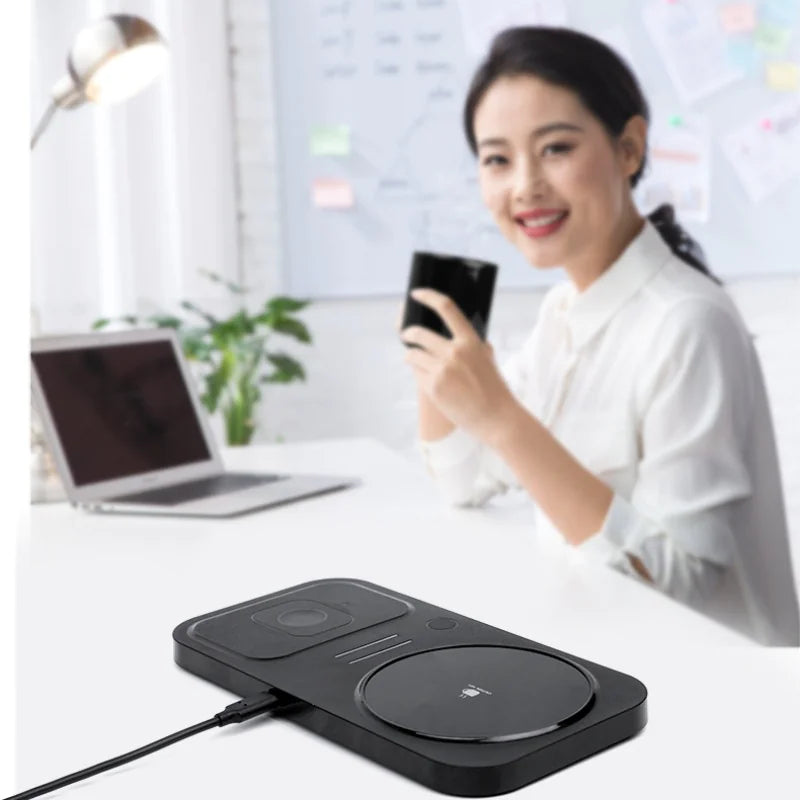 AUFYX 4-in-1 Wireless Charger & Heating Coaster