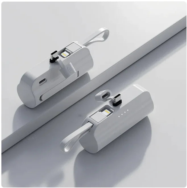 Chargeur portable 5000 mAh avec câble intégré