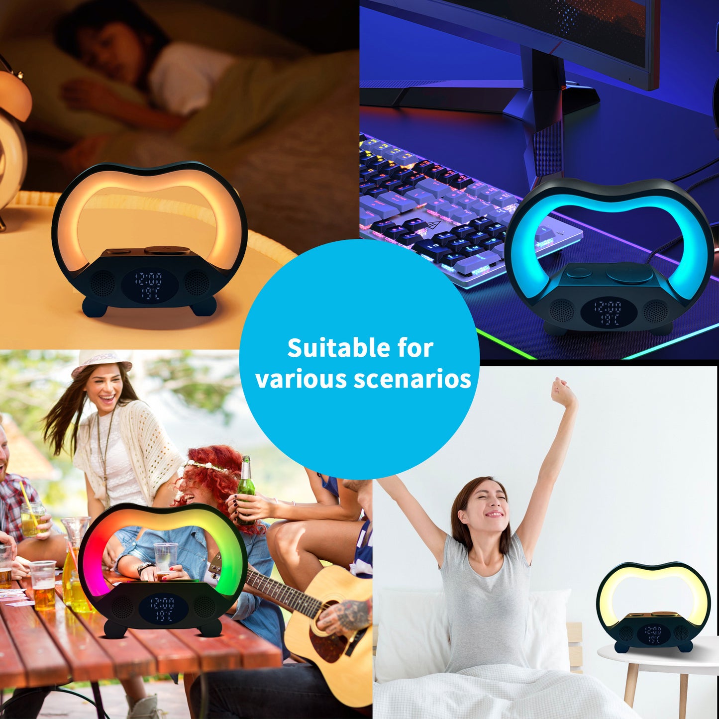 AUFYX 2025 New 6 In 1 Smart Remote Control Bluetooth-Wireless Charger-compatible Speaker