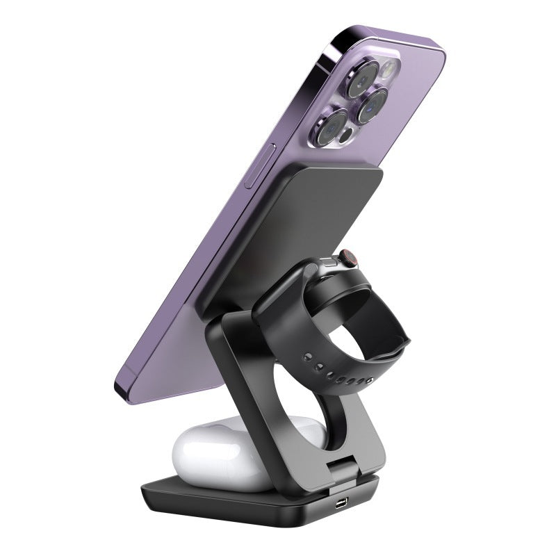 AUFYX Magnetic Suction Wireless Charging And Folding Phone Holder