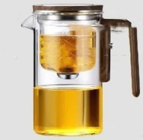 Théière entièrement en verre avec filtre résistant à la chaleur