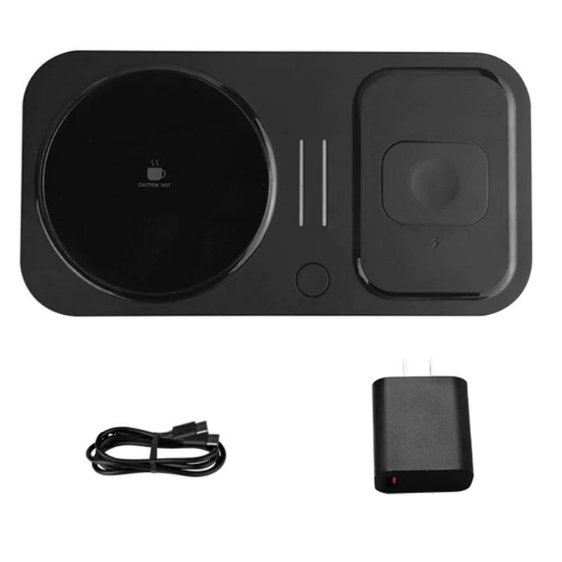 AUFYX 4-in-1 Wireless Charger & Heating Coaster