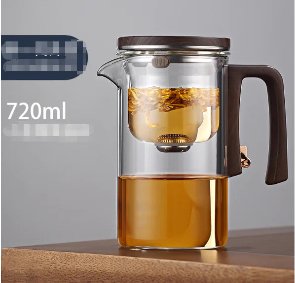 Théière entièrement en verre avec filtre résistant à la chaleur