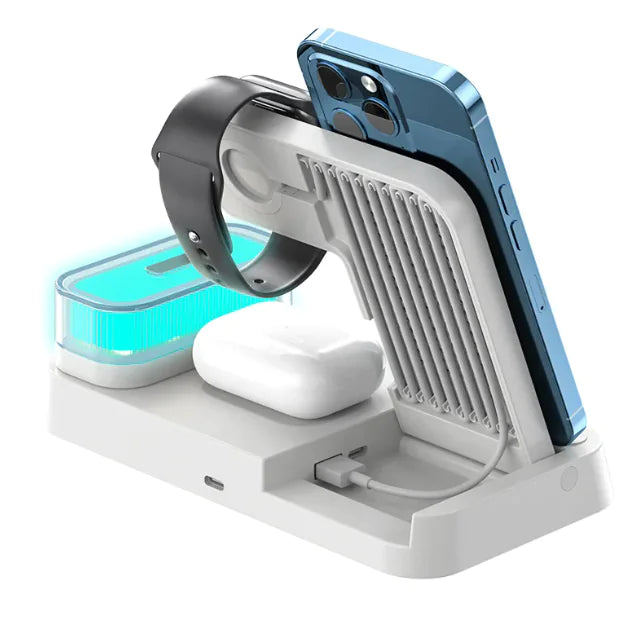 AUFYX Charge Mate 4-in-1 Wireless Hub with Night Light