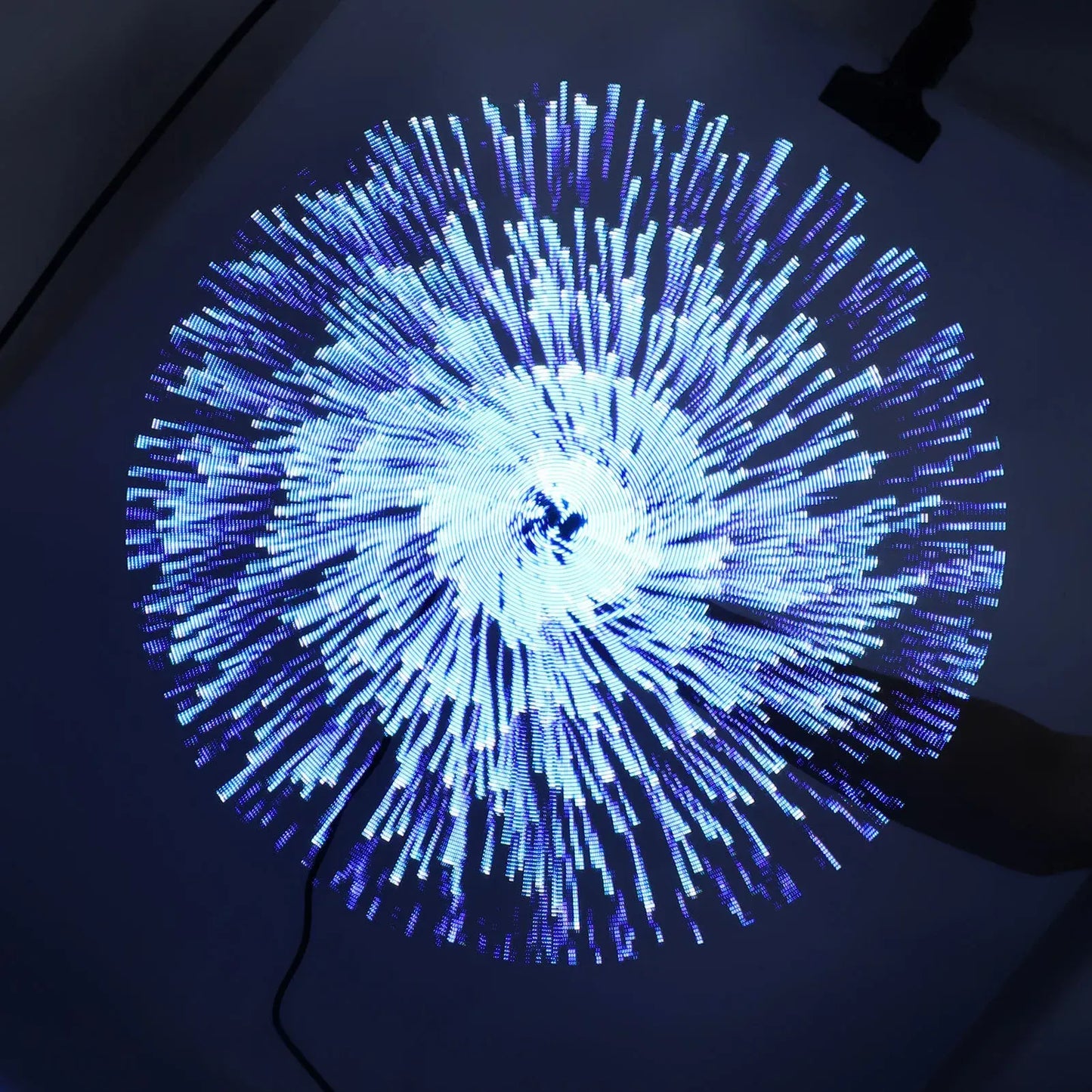 مروحة ثلاثية الأبعاد ثلاثية الأبعاد مع 224 خرزة إضاءة LED