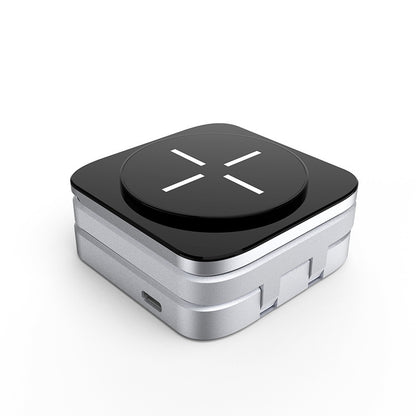 AUFYX 3 In 1 Foldable Wireless Charger Station Magnetic Wireless Charging For Multiple Devices