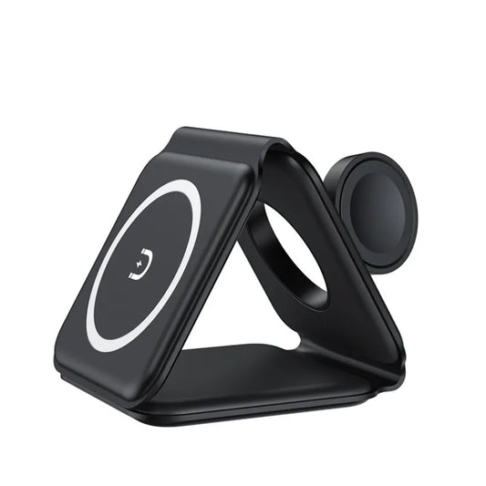 AUFYX 3 In 1 Magnetic Wireless Charging Folding Mobile Phone Holder