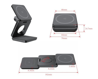 AUFYX Magnetic Suction Wireless Charging And Folding Phone Holder