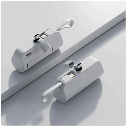 Chargeur portable 5000 mAh avec câble intégré